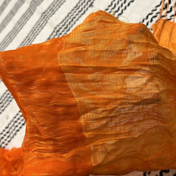 Luxury Deep Orange Hijab Scarf NWOT - Picture 4 of 9